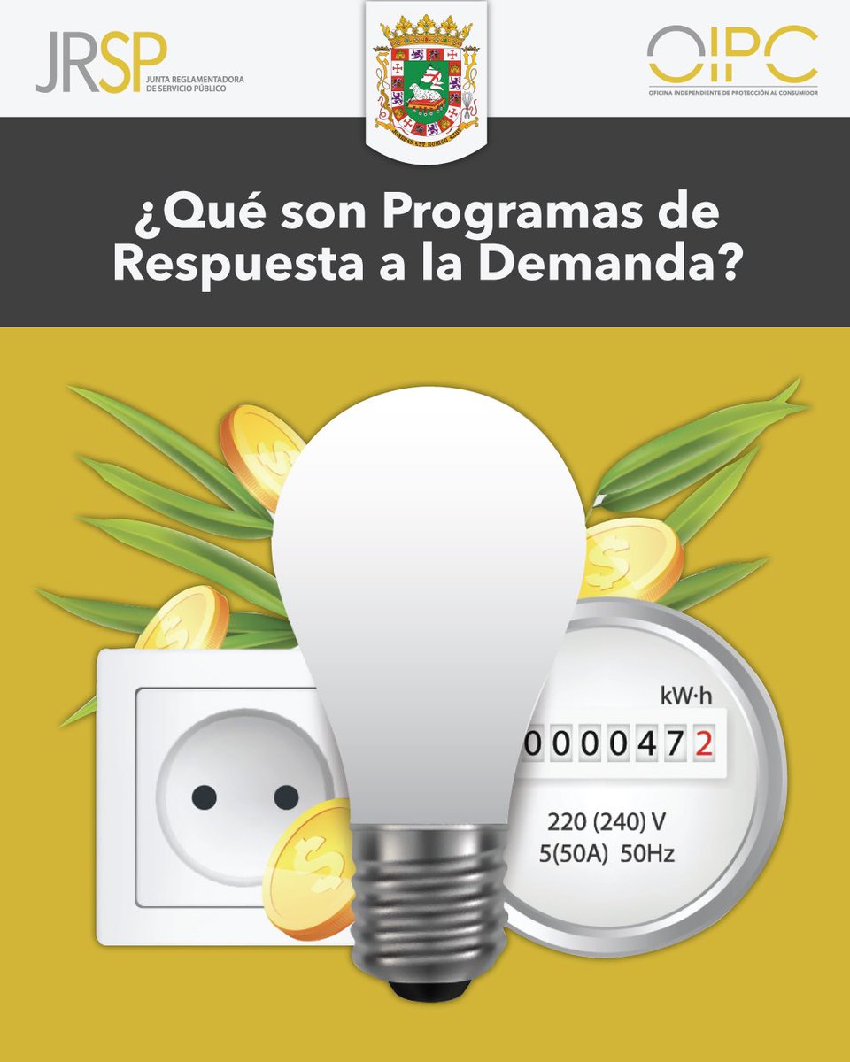 Los Programas de Respuesta a la Demanda ayudan a estabilizar la red eléctrica y ahorrar energía.

Incluyen:
🔌 Control de carga (aires, calentadores)
💰 Tarifas especiales
📲 Tecnología inteligente

#OIPCTeOrienta