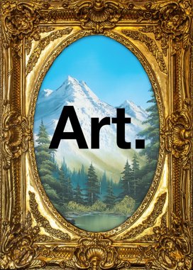 NachoChoco_VT's tweet image. I said on stream that this looks like weird beef between Twitch and artists. Don't like the soulless "Art." with that dot attitude.

Then I looked closer and... is that a Bob Ross painting inside an asymetrical, melting frame?

Love Bob. Hate whatever this is.