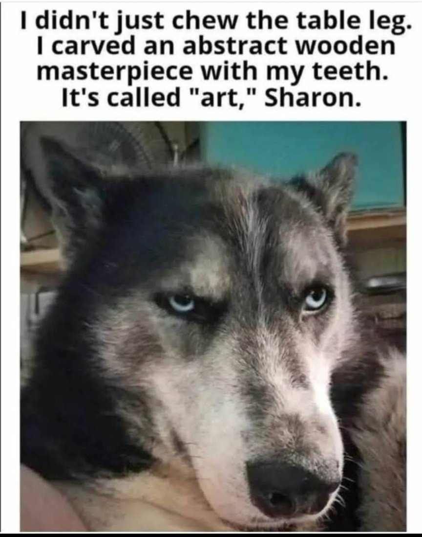 No one appreciates a good whittler.. especially Sharon 🧐