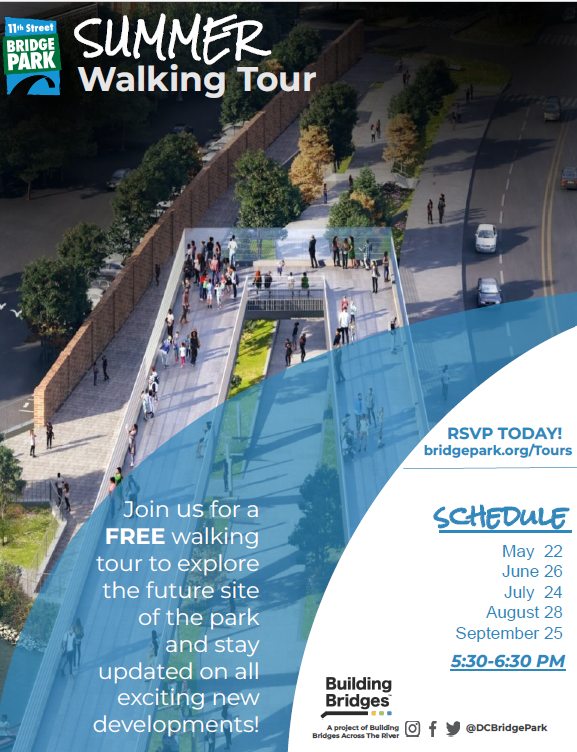 Join our Senior Equitable Development Manager Anna McCorvey for a tour of the future Bridge Park TOMORROW at 5:30 pm. 

Register Today: bridgepark.org/tours
#DCBridgePark