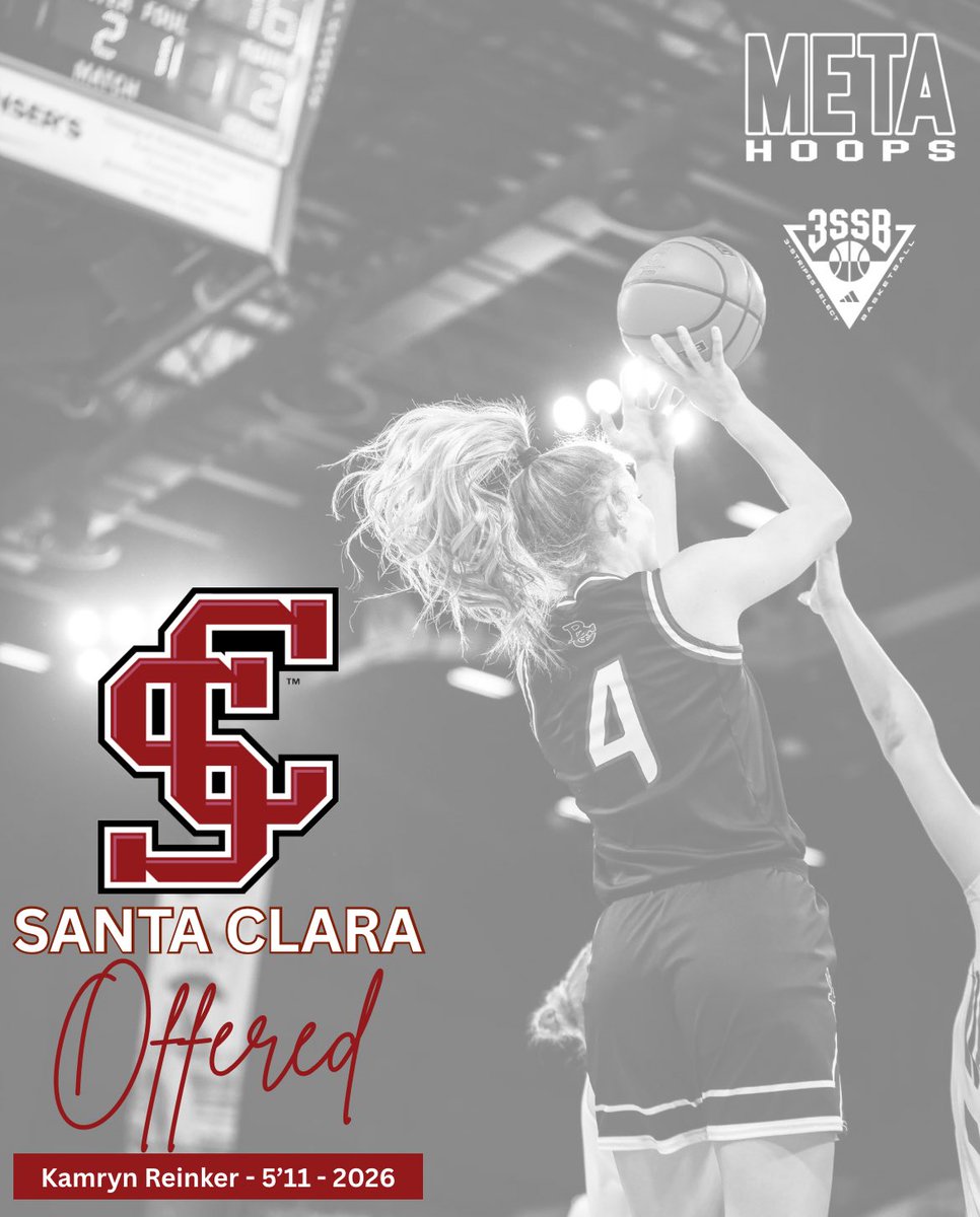 KamReinker's tweet image. Thank you @Loree22 and @Santaclarawbb for the opportunity to continue my academic and athletic career at Santa Clara University! I am excited to continue building our relationship!