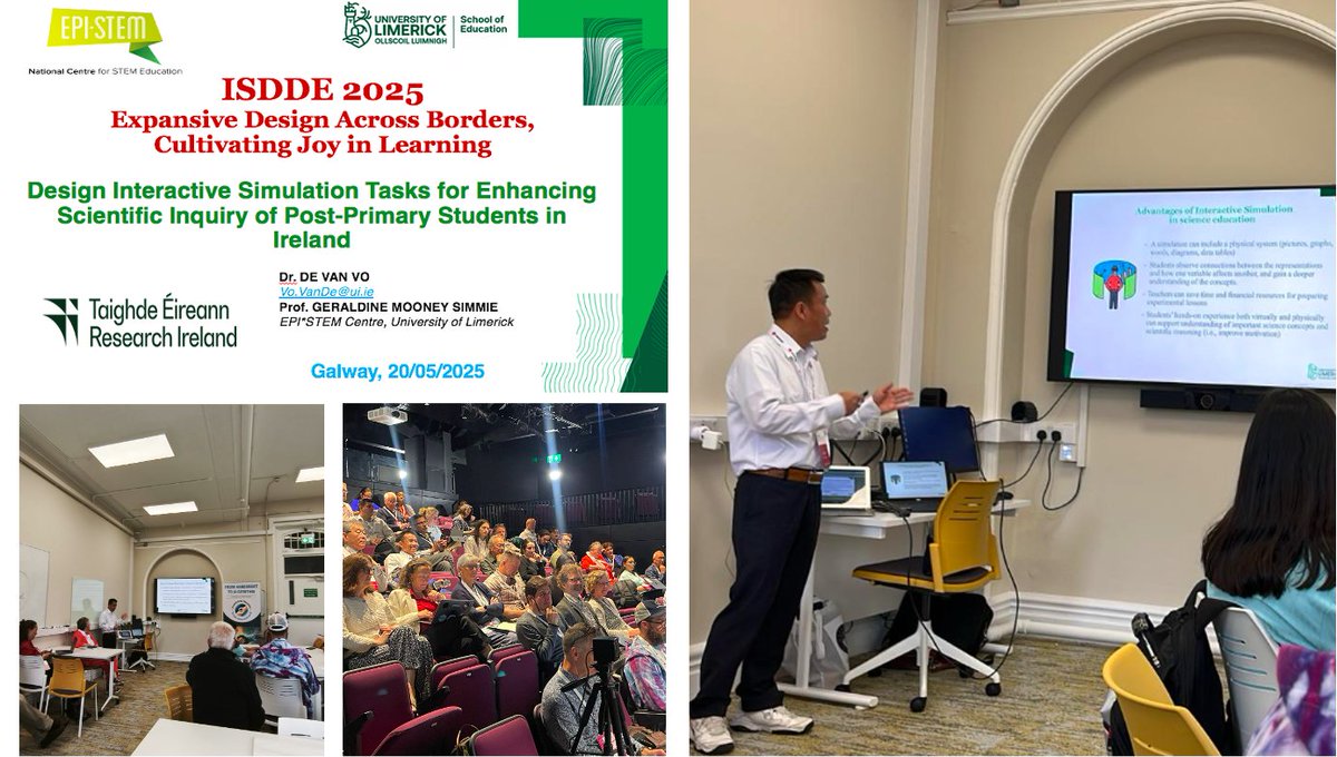 Vo Van De (@vo_van_de) on Twitter photo I am excited to share and discuss our study at Conference of International Society for Design and Development in Education (Expansive Design Across Borders, Cultivating Joy in Learning)
<a href="/Researchirel/">Research Ireland</a> GOIPD Fellowship <a href="/UL/">University Of Limerick</a> <a href="/UL_Research/">UL Research</a> <a href="/SchoolOfEd_UL/">School of Education</a> <a href="/EPISTEM_UL/">EPIā¢STEM</a> <a href="/GMooneySimmie/">Professir Geraldine Mooney Simmie</a> I am excited to share and discuss our study at Conference of International Society for Design and Development in Education (Expansive Design Across Borders, Cultivating Joy in Learning)
<a href="/Researchirel/">Research Ireland</a> GOIPD Fellowship <a href="/UL/">University Of Limerick</a> <a href="/UL_Research/">UL Research</a> <a href="/SchoolOfEd_UL/">School of Education</a> <a href="/EPISTEM_UL/">EPIā¢STEM</a> <a href="/GMooneySimmie/">Professir Geraldine Mooney Simmie</a>