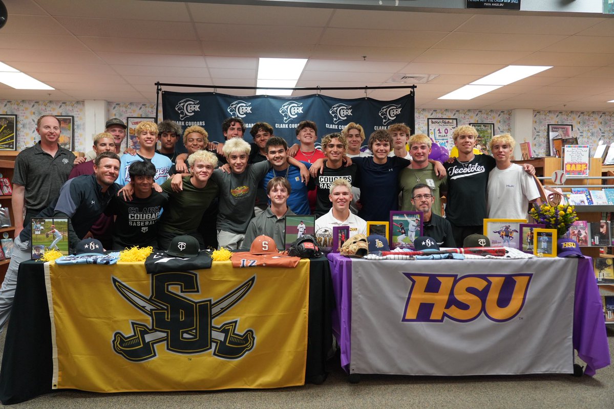 Clark Cougar Baseball (@cougarclark) on Twitter photo Congratulations to <a href="/BenjaminRoska12/">Benjamin Roska</a> and <a href="/tristanh210/">Tristan Hidalgo</a> on signing their LOIs today to continue playing in college. Thank you to all that came out to share in the moment. We wish you the best of luck Ben and Tristan! 🐾⚾️ Congratulations to <a href="/BenjaminRoska12/">Benjamin Roska</a> and <a href="/tristanh210/">Tristan Hidalgo</a> on signing their LOIs today to continue playing in college. Thank you to all that came out to share in the moment. We wish you the best of luck Ben and Tristan! 🐾⚾️