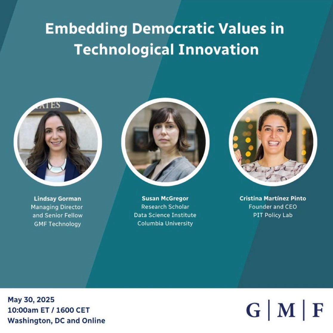 German Marshall Fund (@gmfus) on Twitter photo 🖥️ Next Friday, join a discussion about Democracy-Affirming Technologies (DATs)—tech intentionally designed to uphold democratic principles like privacy, transparency & accountability. Featuring: <a href="/LindsayPGorman/">Lindsay P. Gorman</a> <a href="/PitPolicy/">PIT Policy Lab</a> <a href="/SusanEMcG/">Susan E. McGregor</a>
Learn more: buff.ly/6ND8WN9 🖥️ Next Friday, join a discussion about Democracy-Affirming Technologies (DATs)—tech intentionally designed to uphold democratic principles like privacy, transparency & accountability. Featuring: <a href="/LindsayPGorman/">Lindsay P. Gorman</a> <a href="/PitPolicy/">PIT Policy Lab</a> <a href="/SusanEMcG/">Susan E. McGregor</a>
Learn more: buff.ly/6ND8WN9