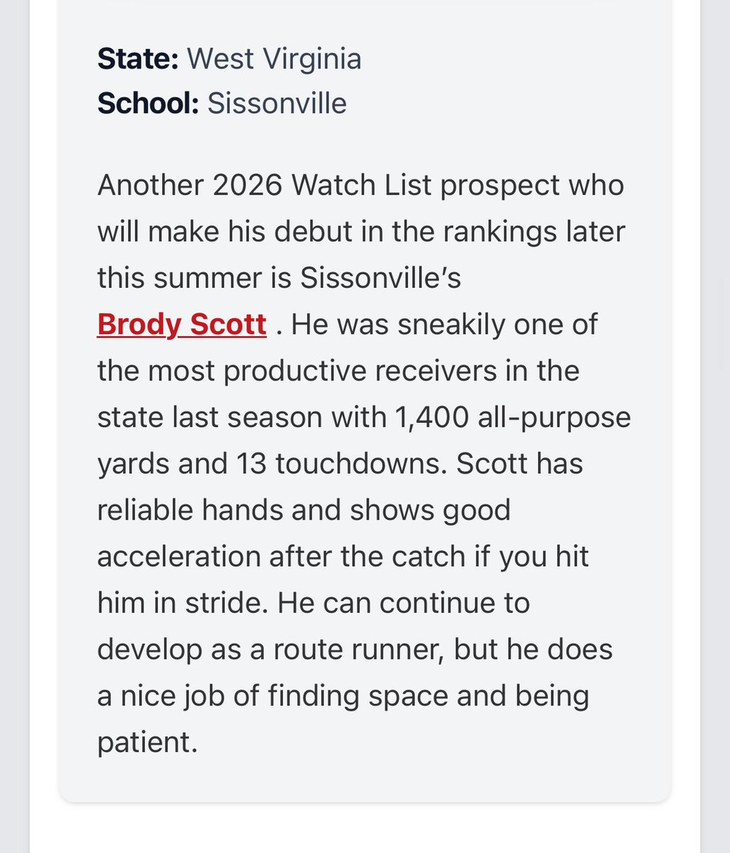 Thank you <a href="/PrepRedzoneWV/">Prep Redzone West Virginia</a> for the write up!!