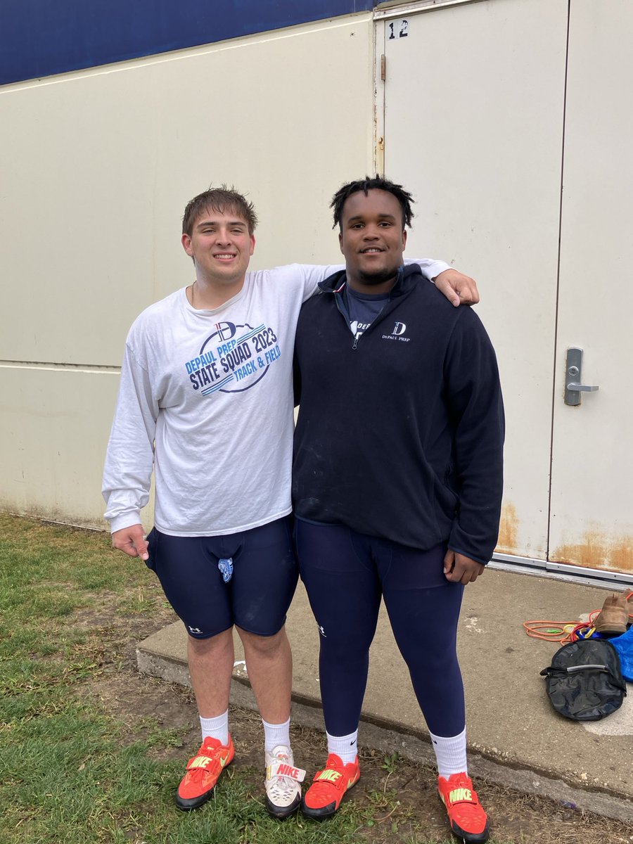 Great showing by Dom and Ralph in Shot At IHSA Sectional! Dom is sectional champ and PRd with a 16.66 m throw, goin’ to state!!