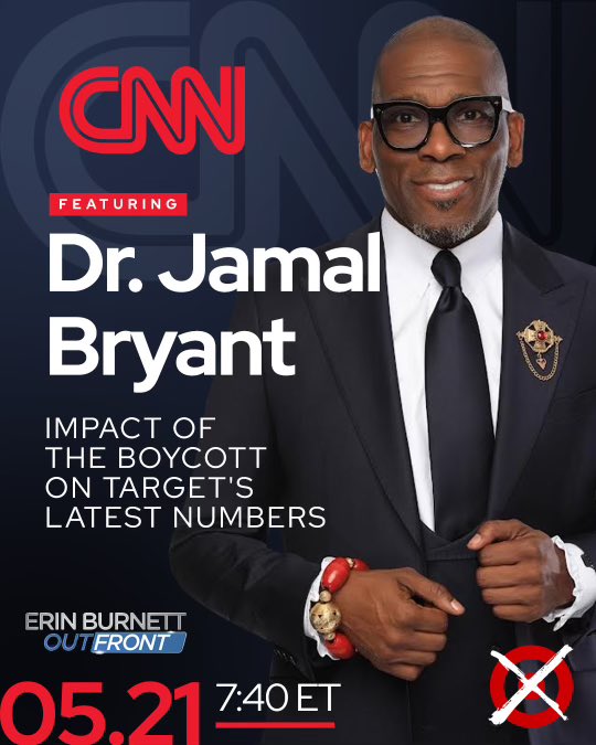 Don't Miss This! 

Join tonight, LIVE on CNN as he discusses, the impact that the Target Boycott, has had on the retail giant. 

The movement is moving, and the fight is alive, spread the word &amp; also don’t forget to join us for prayer on Sunday at 12PM, at the Conyers Target.