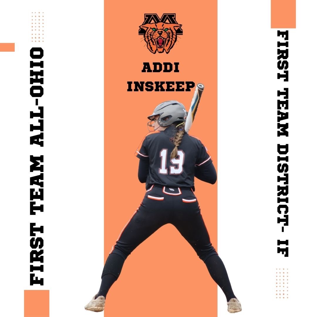 Our girls have worked hard and earned great recognition. We couldn’t be prouder!
🥎🧡🐾
Addi Inskeep
First Team All-Ohio
First Team All-District
First Team MAC &amp; Position Player of the Year 
🥎🧡🐾
Keep rolling, Addi!
Go Cats!