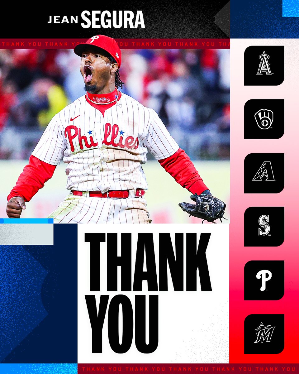 MLB's tweet image. Jean Segura has announced his retirement after 12 seasons spent with the Angels, Brewers, Diamondbacks, Mariners, Phillies and Marlins. He was an All-Star in 2013 and 2018.