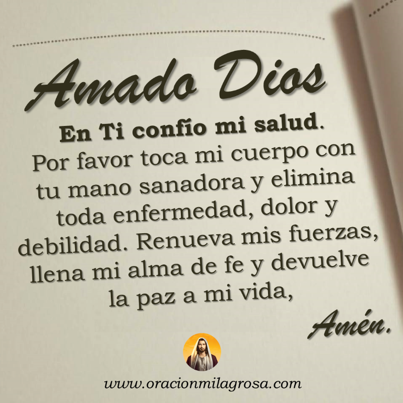 oracion_milagro's tweet photo. ORACIÓN MILAGROSA PARA SANAR CUALQUIER ENFERMEDAD: Amado Dios, en Ti confío mi salud. Toca mi cuerpo con tu mano sanadora y elimina toda enfermedad y debilidad; Renueva mis fuerzas, llena mi alma de fe y devuelve la paz a mi vida. 

Continúa orando en: https://t.co/Hszax2pmyx 🍂