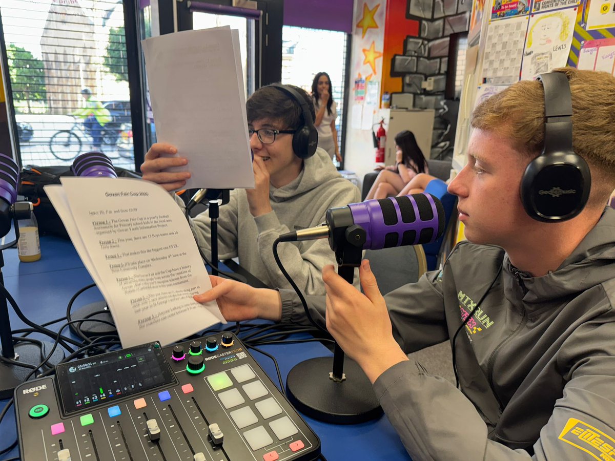 📻Podcast Night 🎧

Wednesday’s drop in is when our podcast workshops take place. 

<a href="/SunnyGRadio/">Sunny G Radio</a> set us a task to make a jingle for our upcoming Govan Fair cup and J &amp; R below delivered on this task and the end result is top class. 

Thank you to <a href="/TNLComFundScot/">The National Lottery Community Fund Scotland</a> for funding this.