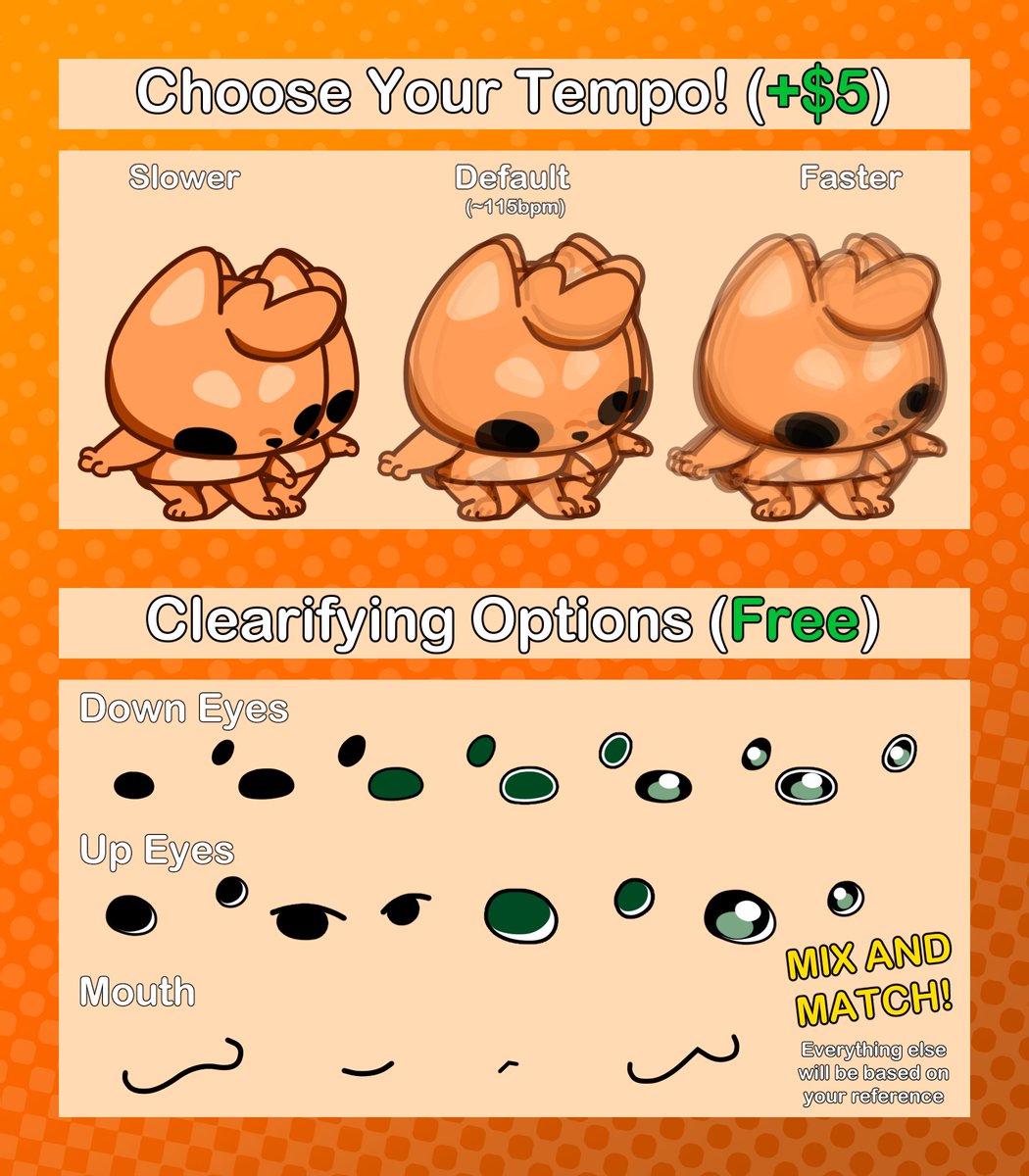 MrMiraculon's tweet image. THAT'S RIGHT! They're Back! Wiggle Emote comms are now open again! Now that I have a better understanding of my capabilities, there will be 8 Slots (4 active, 4 waiting) for this time around! Production ranges from 2-4 days based on Design, Communication, and IRL work hours.