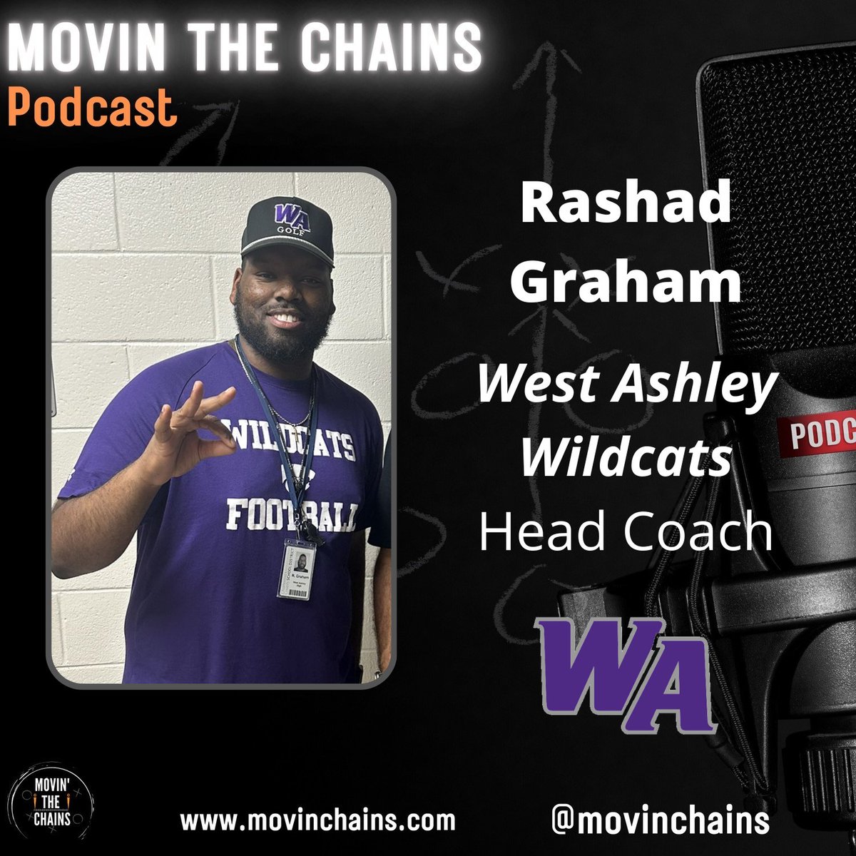 Movin’ The Chains (@movinchains) on Twitter photo 🎙️Rashad Graham, West Ashley Wildcats New HC🐾
🏈<a href="/GrahamRRashad/">Coach Graham</a> joins MTC to talk all things <a href="/WA_WildcatsFB/">West Ashley H.S. Football</a>!
💪 His coaching journey
⚙️ Playing style & program vision
👥 Community buy-in
🌟 Players to watch in 2025
…and more!
🗓️Premieres THURSDAY <a href="/7p/">𓆩 Ꮇ Ꮥ Ꮋ 𓆪</a>
⬇️
🔗LINK BELOW/IN BIO 🎙️Rashad Graham, West Ashley Wildcats New HC🐾
🏈<a href="/GrahamRRashad/">Coach Graham</a> joins MTC to talk all things <a href="/WA_WildcatsFB/">West Ashley H.S. Football</a>!
💪 His coaching journey
⚙️ Playing style & program vision
👥 Community buy-in
🌟 Players to watch in 2025
…and more!
🗓️Premieres THURSDAY <a href="/7p/">𓆩 Ꮇ Ꮥ Ꮋ 𓆪</a>
⬇️
🔗LINK BELOW/IN BIO