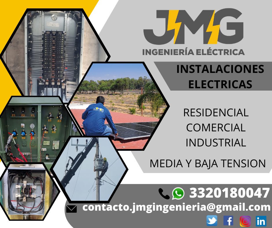 jmgingenieria's tweet photo. Ofrecemos servicios especializados en:

✅ Construcción de instalaciones eléctricas
✅ Elaboración de proyectos, tramites y gestión
✅ Trabajamos en sectores Residencial, Comercial e Industrial 
✅Media y Baja Tensión

#JMGIngenieriaElectrica 
#JMG_Ingenieria_Electrica https://t.co/CGcUy2VVi1
