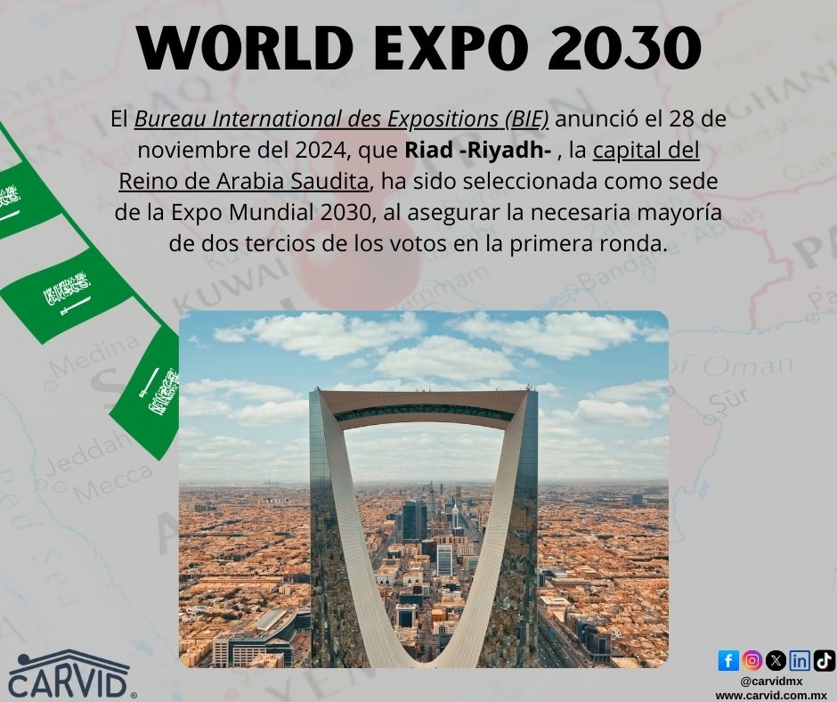 CarvidMx's tweet photo. Una exposición a nivel mundial que tendrá sede en Arabia Saudita 

Síguenos 👉 @CarvidMx 
#carvidmx #todossomoscarvid #Arquitectura #Construction #construcción #ArabiaSaudita #archdaily 

Fuente Bibliografica 
https://t.co/OPorA4J2l9 https://t.co/cxODXYPXYF