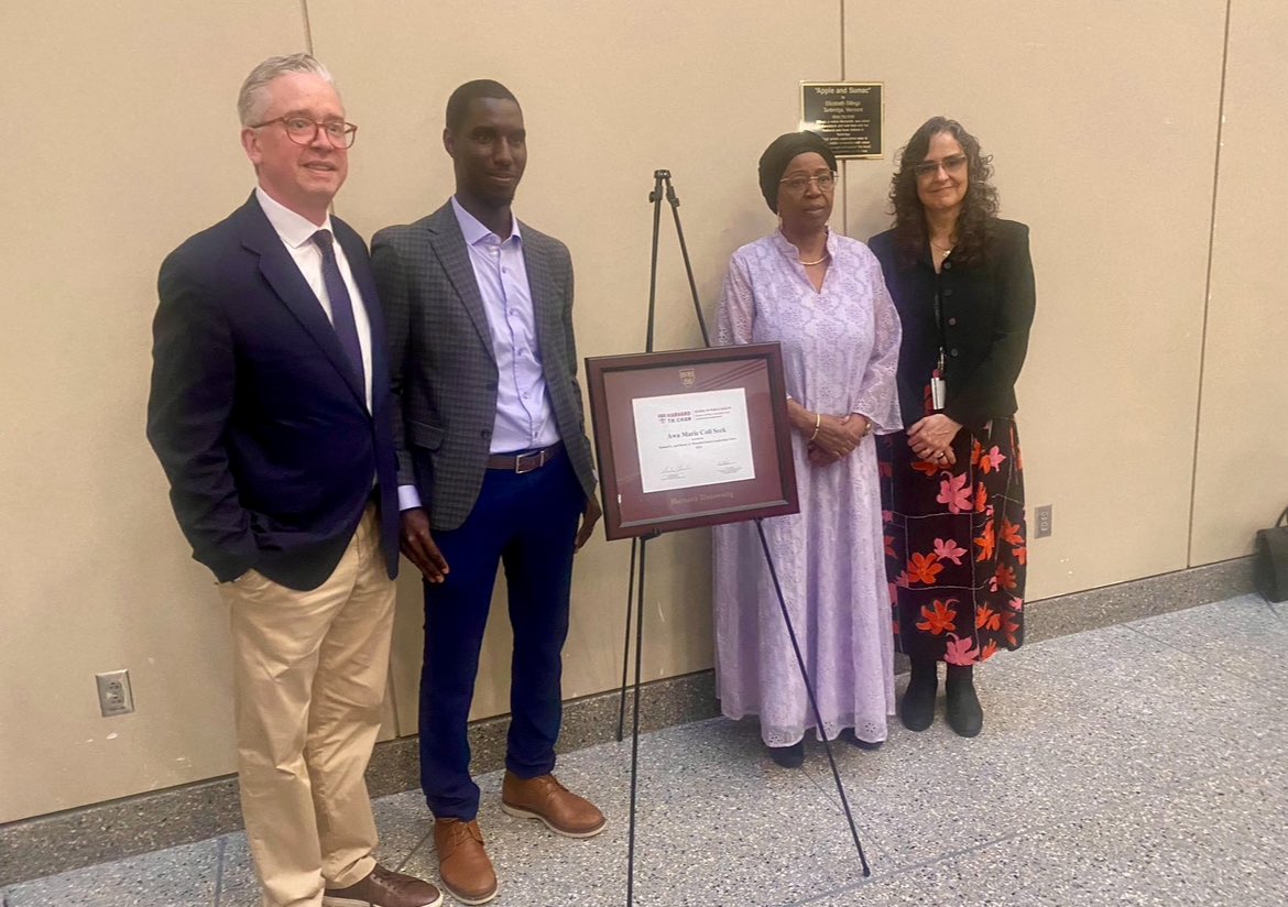 HarvardChanSLFP's tweet photo. Proud moment! Our 2024 Menschel Fellow Prof. @AwaMCollSeck has received the @WHO Director-General’s Award for Global Health!

At Harvard Chan, she taught “Women and Health: Catalyzing Transformation in Africa”, and continues to inspire. 

FELICITATION Professeur! https://t.co/Klido2mjWj