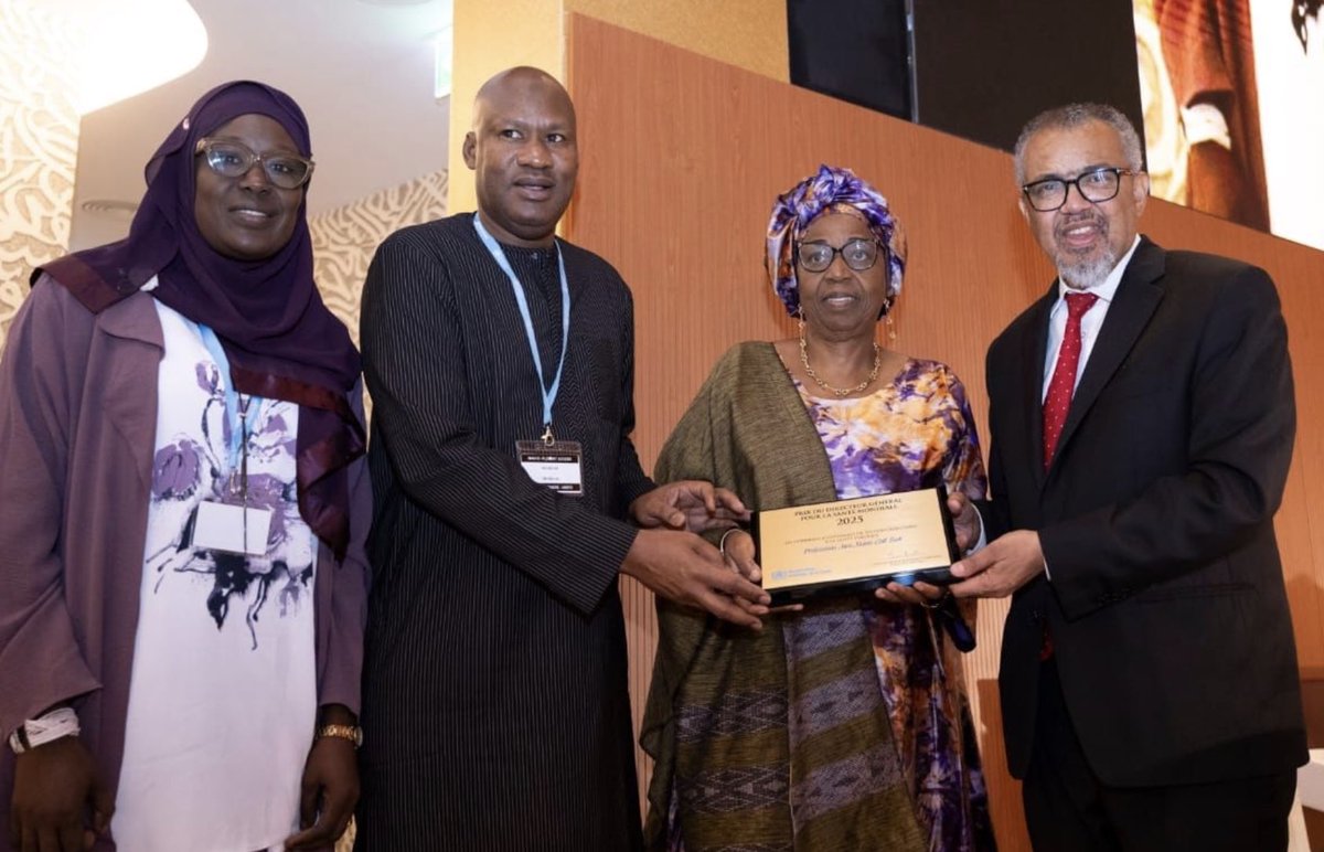 HarvardChanSLFP's tweet photo. Proud moment! Our 2024 Menschel Fellow Prof. @AwaMCollSeck has received the @WHO Director-General’s Award for Global Health!

At Harvard Chan, she taught “Women and Health: Catalyzing Transformation in Africa”, and continues to inspire. 

FELICITATION Professeur! https://t.co/Klido2mjWj