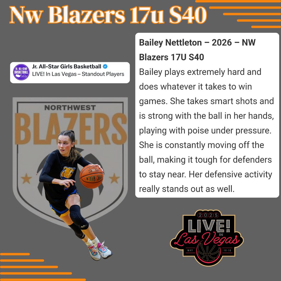 Thank you <a href="/JrAllStarBB/">Jr. All-Star Girls Basketball</a> 🧡 <a href="/nwblazershoops/">Northwest Blazers Basketball</a>