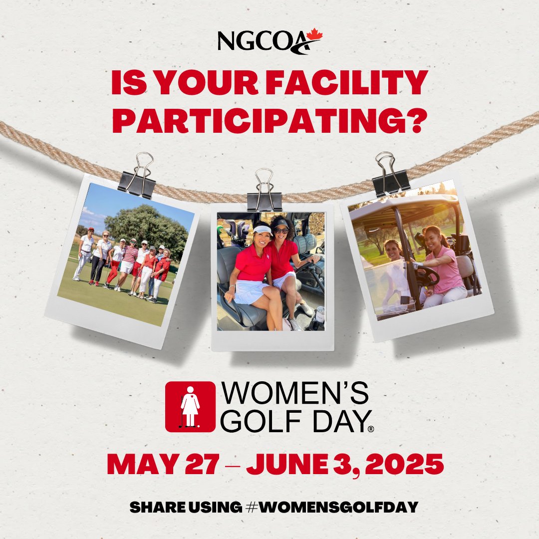 Women’s Golf Day is one week away! 💗🏌️‍♀️ This global initiative celebrates women and girls in golf, and NGCOA Canada members are encouraged to show their support by registering their facility. Check your inbox for a special code to save $200 on a Premier Listing! #womensgolfday