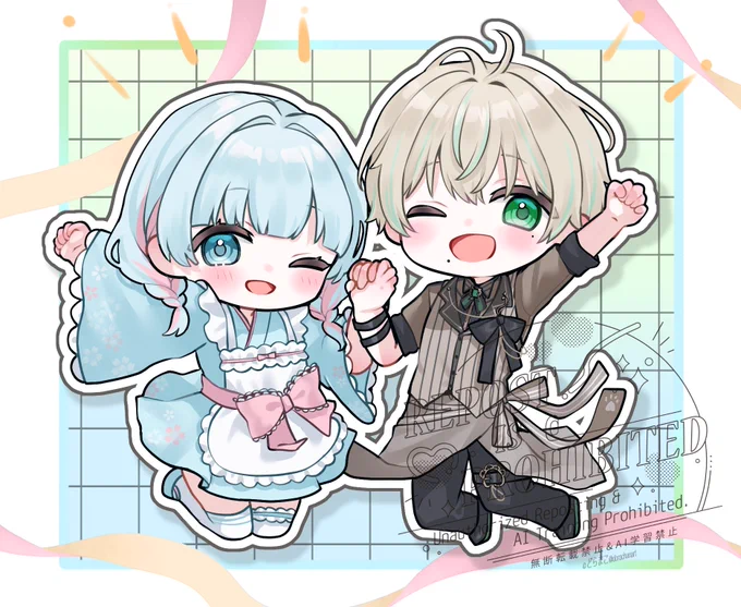 甘処癒もか様の描き下ろしペア画イベント当選者様です楽しかった! 