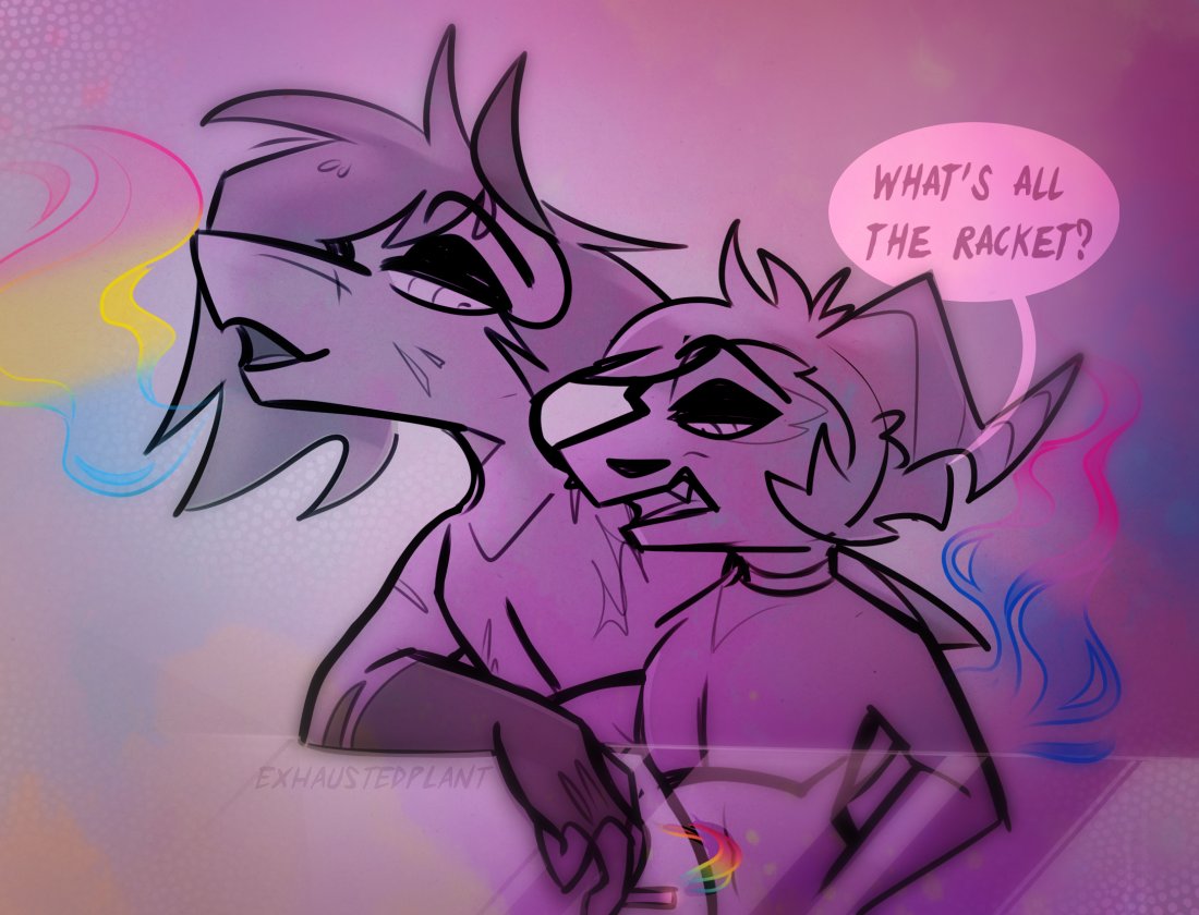 they were just too busy to join the parade~🤭
#helluvaboss