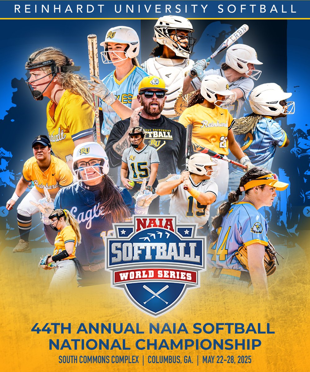 RU Softball gets its 2025 World Series going on Thursday in Columbus, GA!

The Eagles will take on Eastern Oregon at 4 pm at South Commons Complex.

Game stream links, tickets, and live stats can be found on our website under the softball game schedule.
reainhardteagles.com