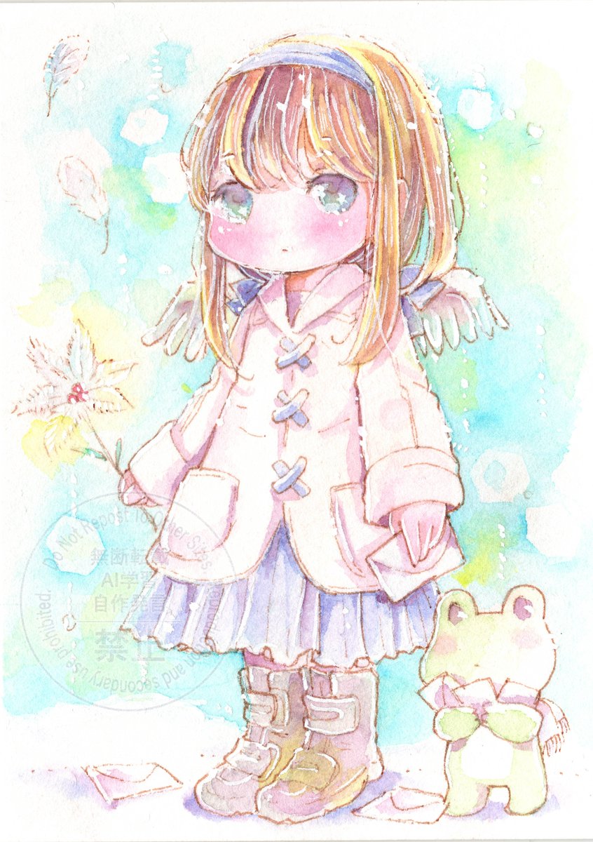 「おはようございます。少し自分メンテナンスして肩がかるくなりました 」|チコリ@✨🐸羽根🪶としっぽ展のイラスト