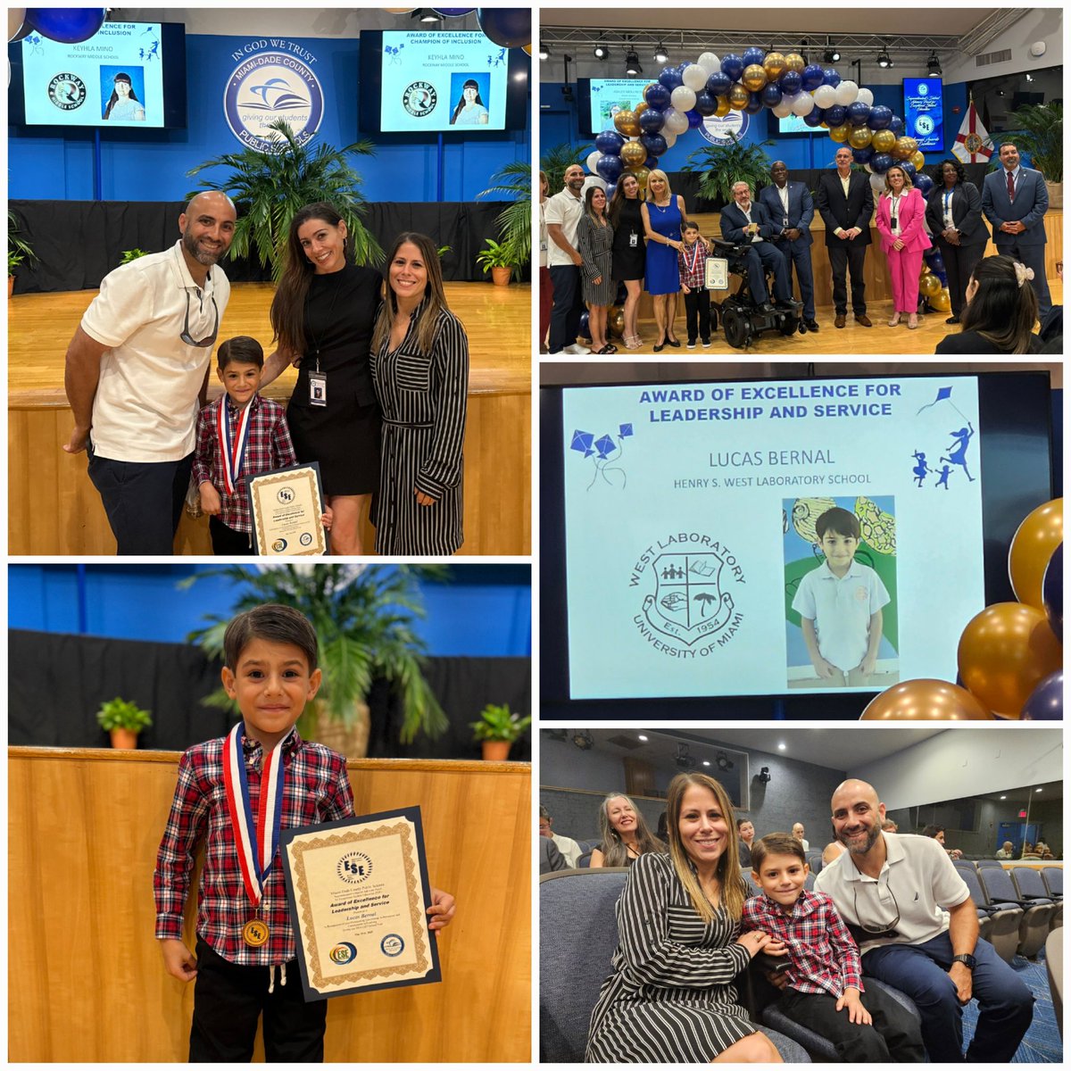 Celebrate with us as we honor Lucas Bernal - a remarkable 1st grader who was nominated, named a finalist &amp; ultimately received the prestigious Award of Excellence for Leadership and Service. We are so proud of his empathy, compassionate nature &amp; selflessness.