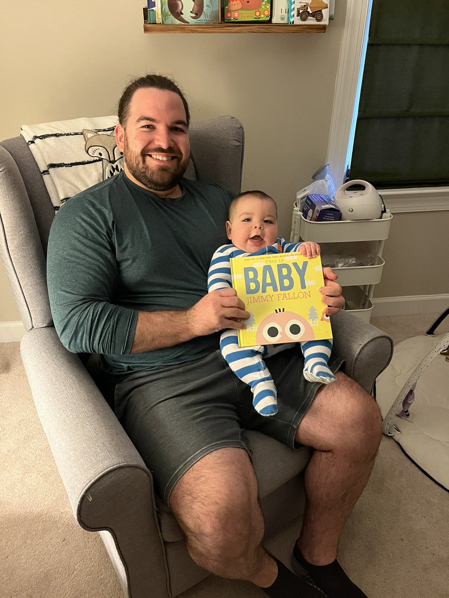 jdfilippone's tweet photo. @jimmyfallon loving the new book 👶🏻 #ThisIsBaby https://t.co/vBNNFNEHhM
