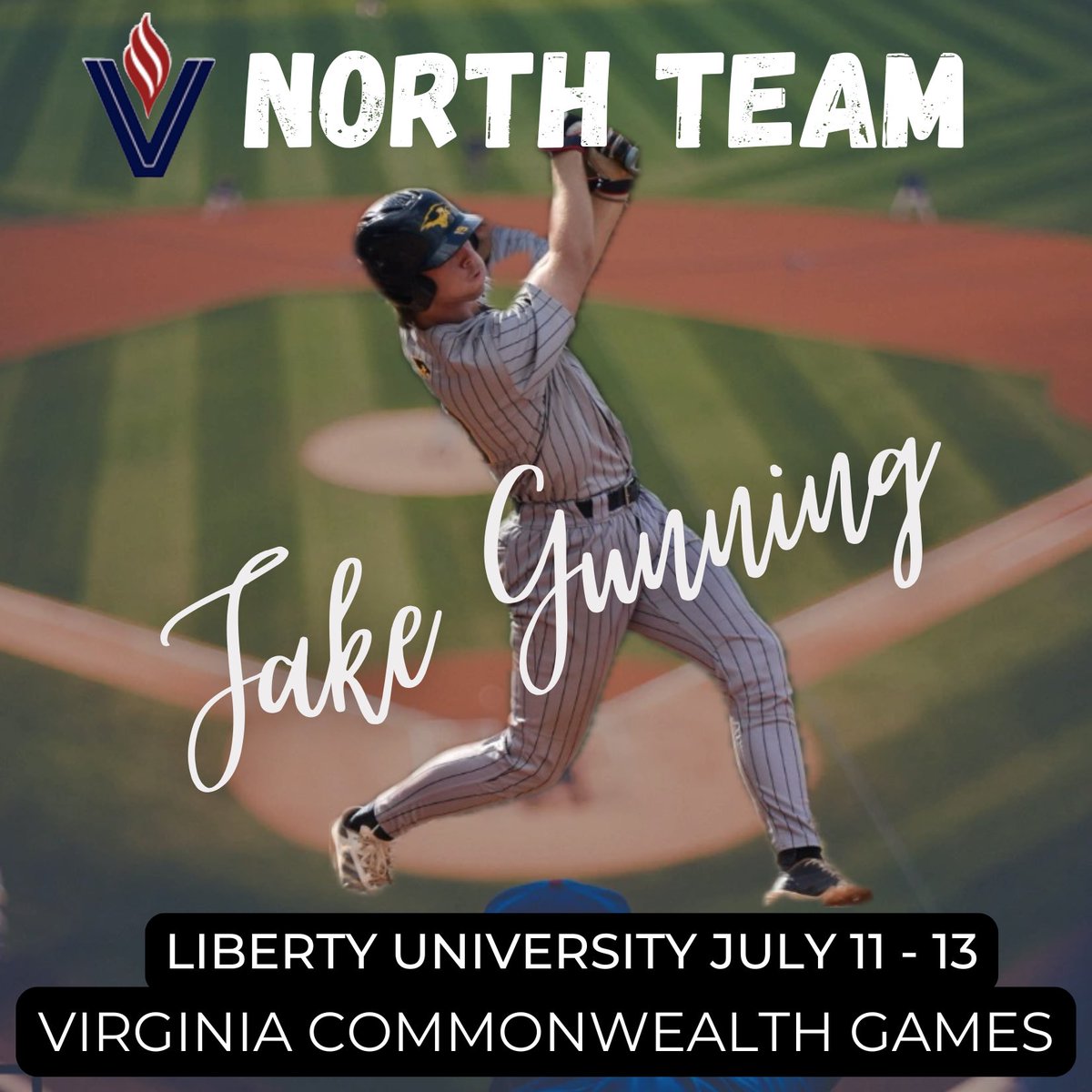 Virginia Commonwealth Games North (@vcgnorth) on Twitter photo Welcome aboard <a href="/jakegunning99/">Jake Gunning</a>
.421 avg, 40 hits, 6 Home runs & 26 RBIs
That’s one heck of a season! Looking forward to seeing him at Liberty. Welcome aboard <a href="/jakegunning99/">Jake Gunning</a>
.421 avg, 40 hits, 6 Home runs & 26 RBIs
That’s one heck of a season! Looking forward to seeing him at Liberty.