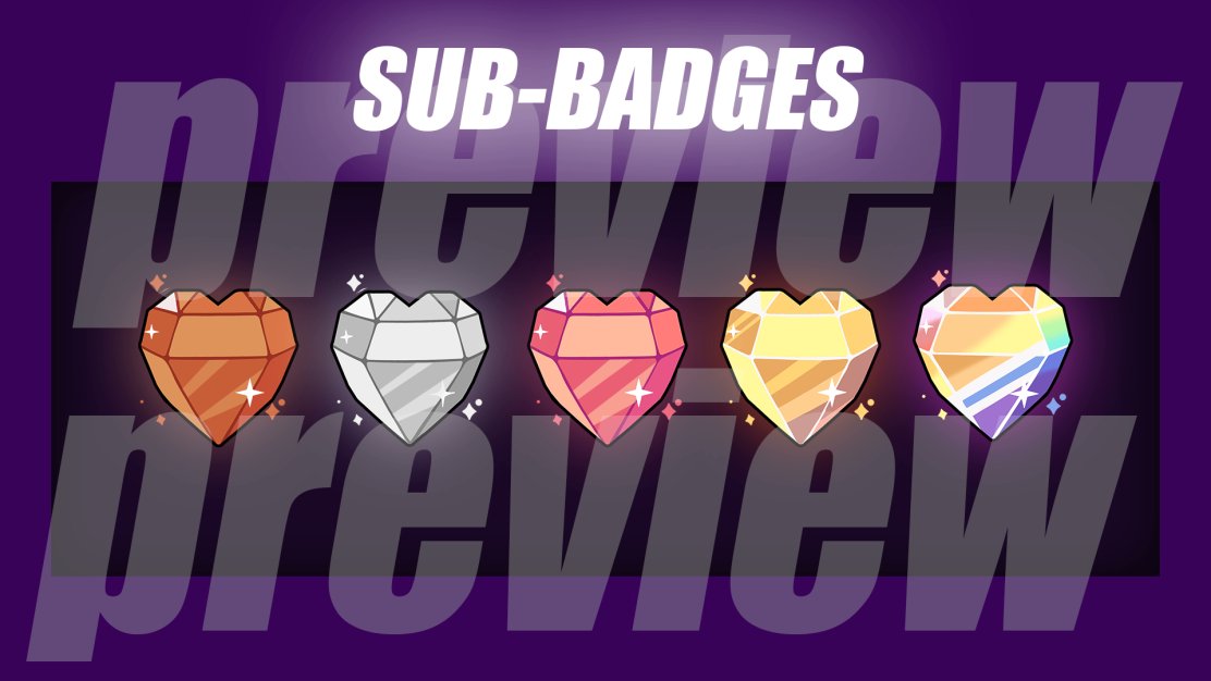 Made these amazing sub-badges for <a href="/twitchPoke/">TwitchPokey</a>. if you are looking to get some yourselves, dm me! 
#emotes #subbadges #twitch #artist #designer #commsopen #kick