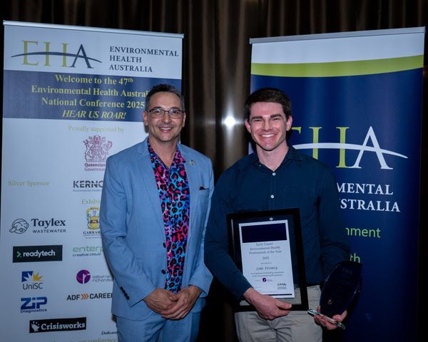 EHA_LTD's tweet photo. 🌿 HEAR US ROAR! 🐾
A huge congrats to the winners of the 2025 QLD Environmental Health Excellence Awards!
🏆 EH Professional of the Year - Lauren Murray
🌱 Early Career EH Professional of the Year - Luke Twomey
🛠️ EH Team of the Year - Council of the City of Gold Coast

#EHA2025 https://t.co/IqkOsmgxfg
