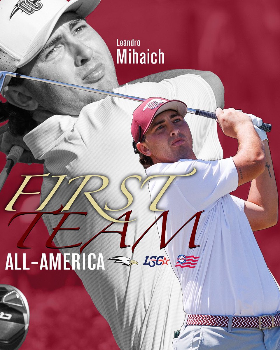 Your now 𝙩𝙬𝙤-𝙩𝙞𝙢𝙚 First Team <a href="/GolfCoachesAssn/">GCAA</a> PING All-American.

Two-time <a href="/LoneStarConf/">Lone Star Conference</a> individual champion Leandro Mihaich is 2025 First Team All-America. 😤

#TalonsUp <a href="/OCEAGLESGOLF/">OklahomaChristianGlf</a>