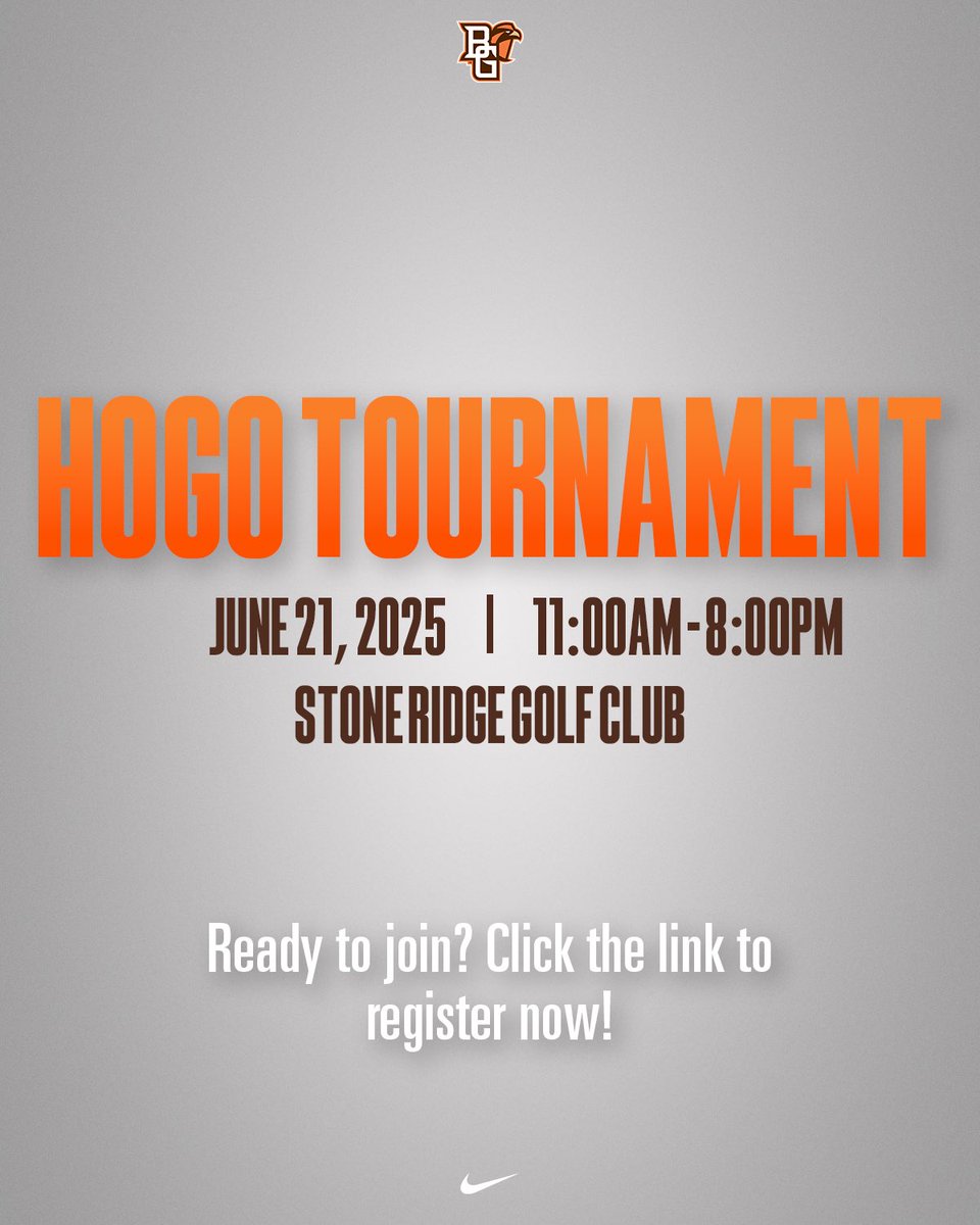 Our 2025 Hogo Tournament is almost here. Sign up today to join the fun and help support BGSU Ice Hockey 🏒🥅

🔗 tinyurl.com/ykhevxzs