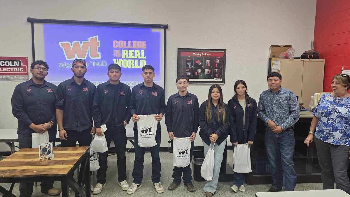 RBonilla_EpTX's tweet photo. We have a wonderful partnership with @wtcep that allows our students opportunities to attend Western Tech while enrolled at Tornillo High School. Today, our Welding students showcased the beautiful metal furniture they designed and built. @TornilloISD @AOlvera_TISD https://t.co/A2hoVXBxQu