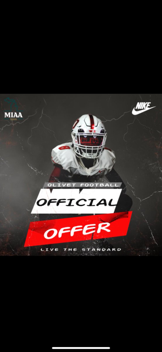 SlaterHickman's tweet photo. After a great visit today, I am thankful to receive an offer from Olivet University @CoachHuhn https://t.co/GuxiA5ggpG
