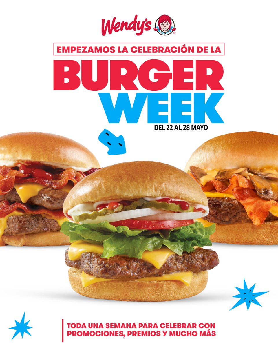 El evento más jugoso del año 🤤🔥
Promos, premios y burgers tan buenas que hasta tu ex va a querer regresar.

👉 Es la Burger Week, no vengás con dieta. Del 22 al 28 de mayo.

#WendysHonduras #BurgerWeek #MásCarnitaPorFavor