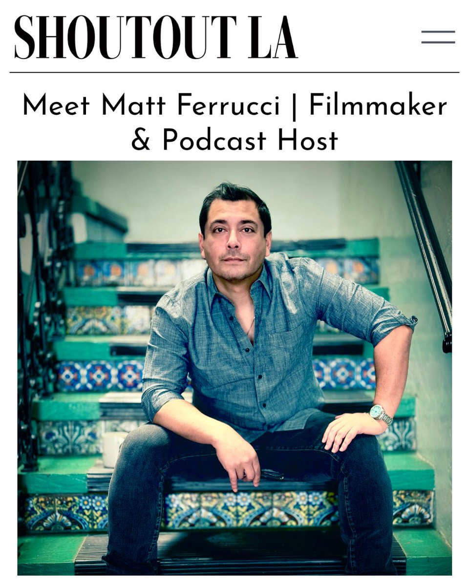 ShoutOut LA did a little feature on me. Talked movies, mindset, and the creative chaos. Grateful for the feature—link to the interview here: 
shoutoutla.com/meet-matt-ferr…