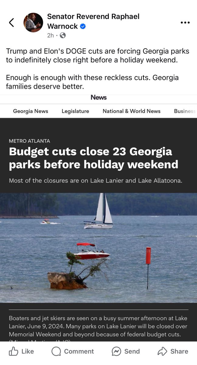 DolezalForGA's tweet image. What Georgia families deserve is a Senator who does more homework than reading an inaccurate AJC headline. When @RichforGA and I spoke with the Corps today, they said “this is not about money”. Warnock might know this if he bothered to put down the keyboard, pick up the phone,…