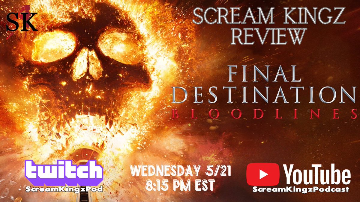 Final Destination: Bloodlines Review is tonight on YouTube! 

youtube.com/live/ymYLZXVH2…