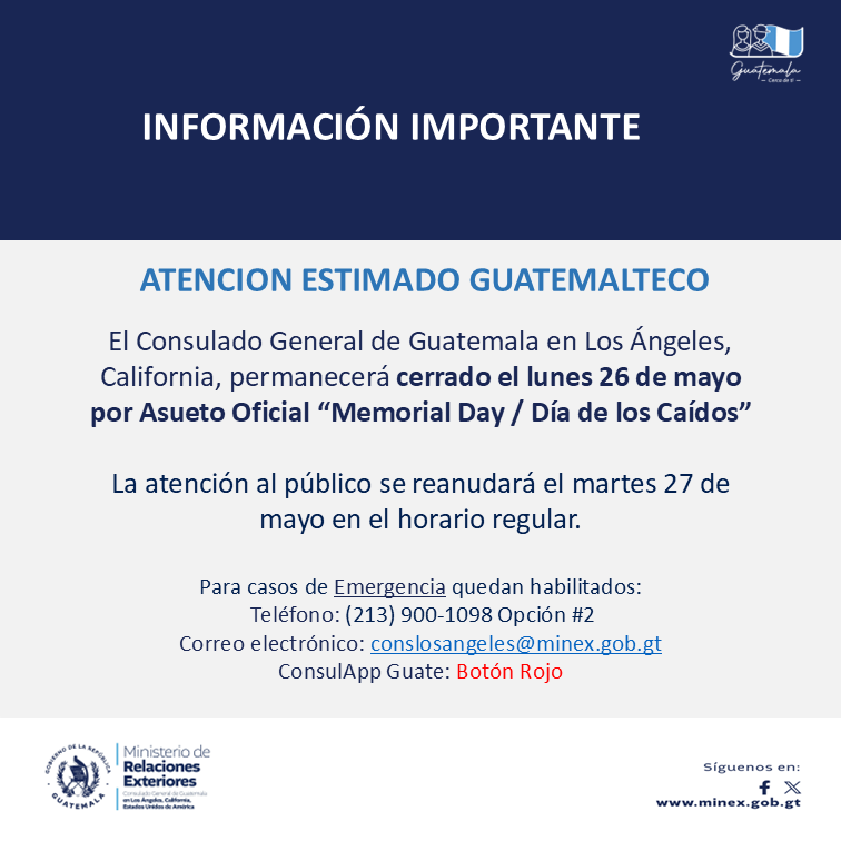 Consulado GUA en LA (@consguaenlax) on Twitter photo 