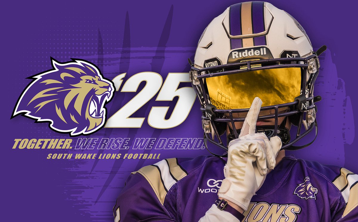 Registration for our 2025 Fall season is open at southwakelions.com.  JV and Varsity roster spots are limited! Time to rise-up and defend…TOGETHER!  #WeAreSouthWake  Go Lions!!