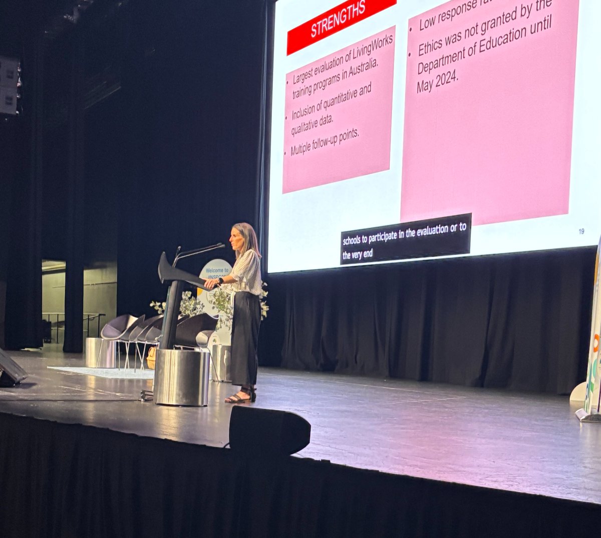 Great to see Dr Bridget Kenny, from Orygen's Suicide Prevention team, presenting at the Suicide Prevention Australia conference 👏

Dr Kenny presented on "Gatekeeper training for youth suicide prevention: a large-scale evaluation of short-term and long-term effectiveness."
