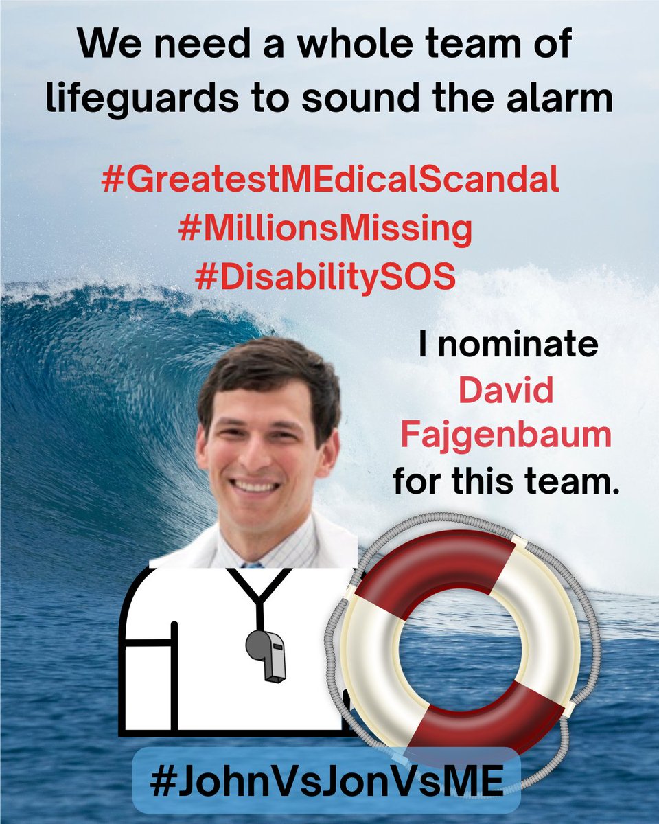 JohnVsJonVsME's tweet image. We’re sending out a #DisabilitySOS to @DavidFajgenbaum @EveryCure! Will you help us raise awareness about #GreatestMEdicalScandal &amp;amp; bring #MillionsMissing back to safety? 🙏🛟 Learn more at johnvsjon.com #JohnVsJonVsME #MyalgicEncephalomyelitis #MEAwarenessMonth