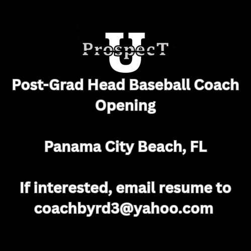 PostGradPCB's tweet image. Applicants must have college coaching and recruiting experience.  Looking for a coach with a great work ethic and someone that wants to build something special here in Panama City Beach, Florida. @SkippersDugout @ABCA1945