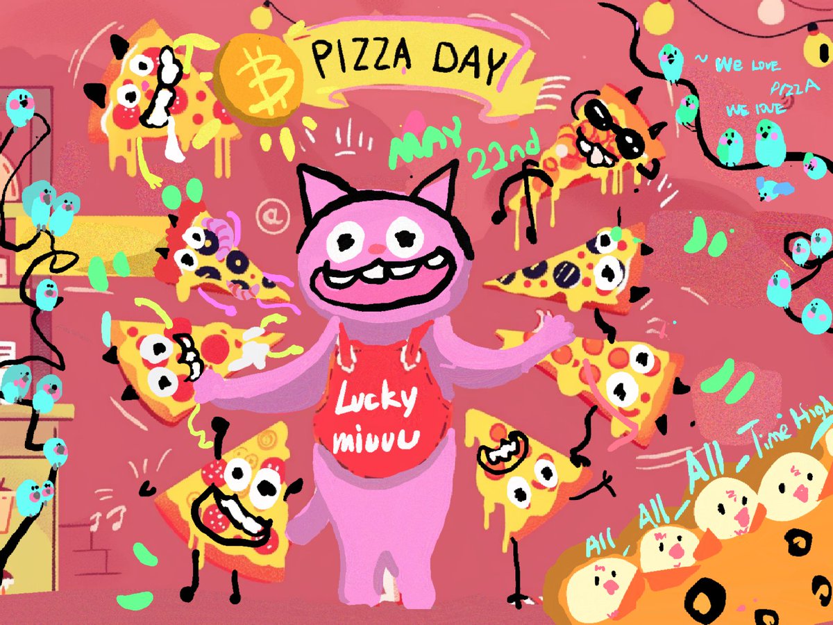 Fresh from the ovens of the finest #Miuuu chef on the entire Rhine—serving you the spiciest slice to celebrate this #ATH moment.

#PizzaDay #Bitcoin