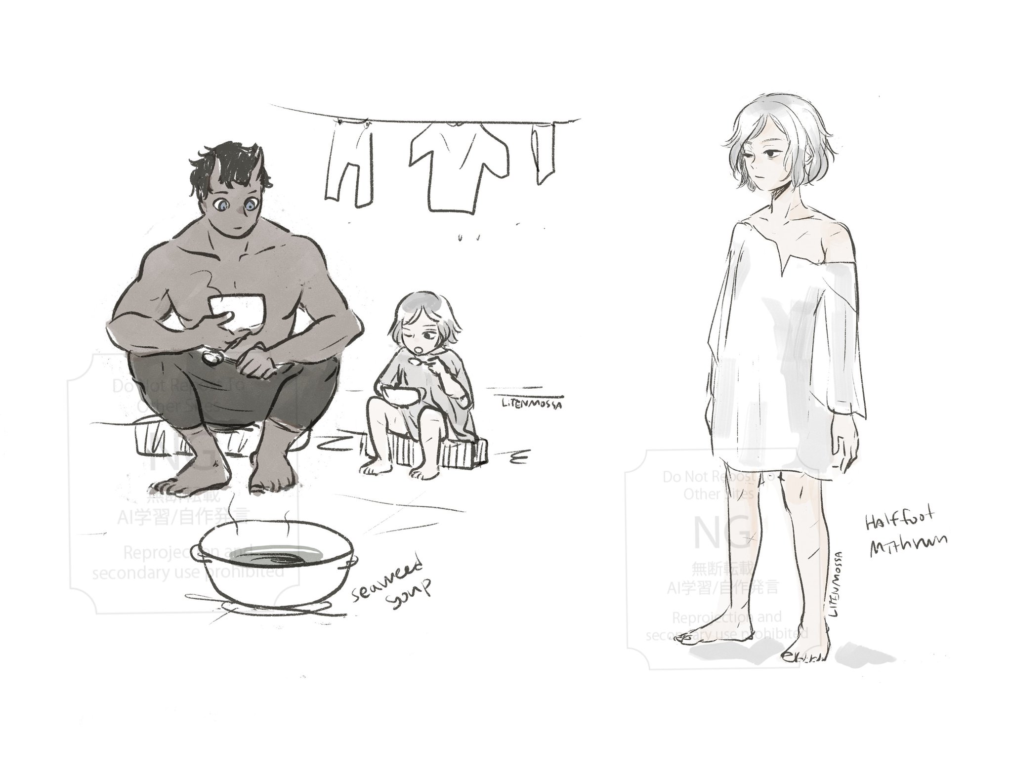 ogre Kabru and half-foot Mithrun