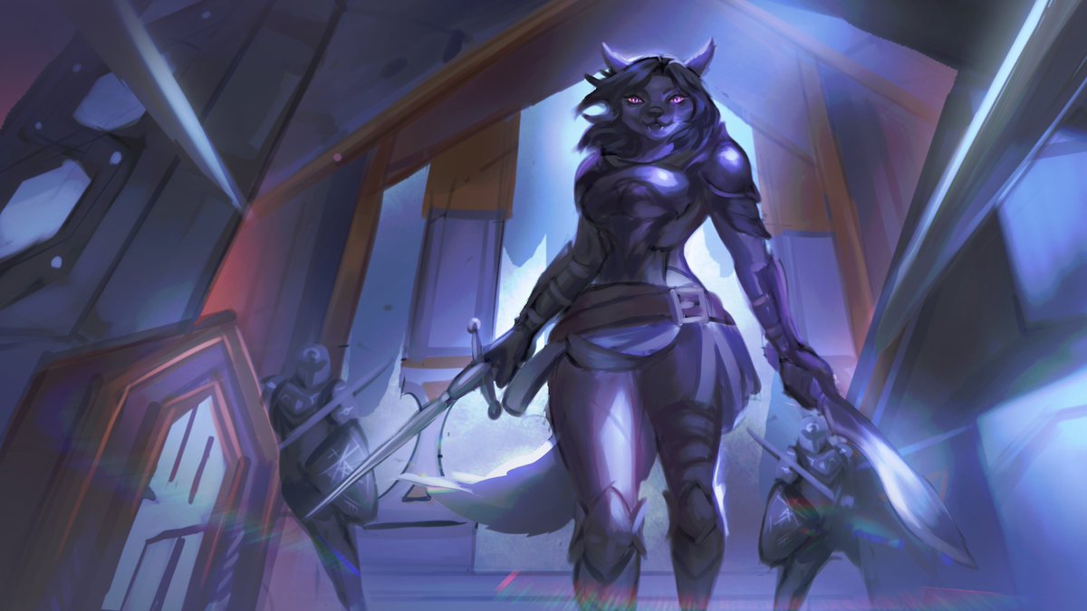 "So which one wants to go first?"

The illustration is finally finished!! ^^ please like + RT to help my work spread far!! 💖 #furry #digitalart