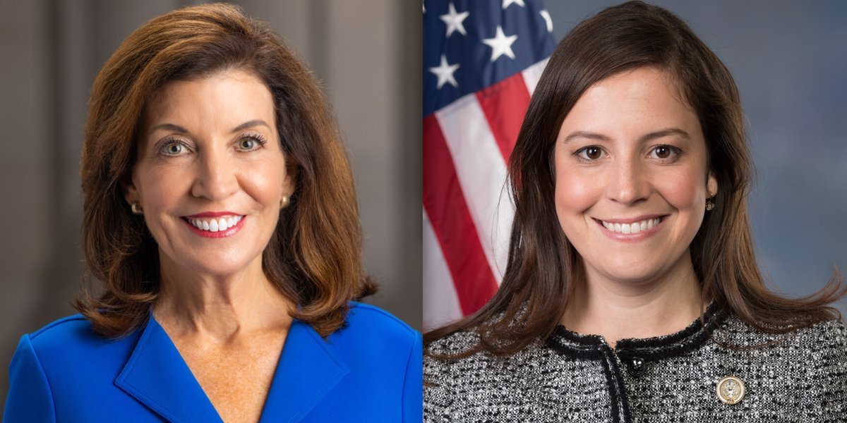 IAPolls2022's tweet image. NEW YORK POLL - Governor 

🔵 Hochul (inc): 43%
🔴 Stefanik: 42%
⚪ Undecided 15%
——
GOP Primary 
Stefanik: 56%
Lawler: 9%
Blakeman: 8%
——
@coefficientpoll (B+) | LV | May 1-2
nypost.com/2025/05/21/us-…