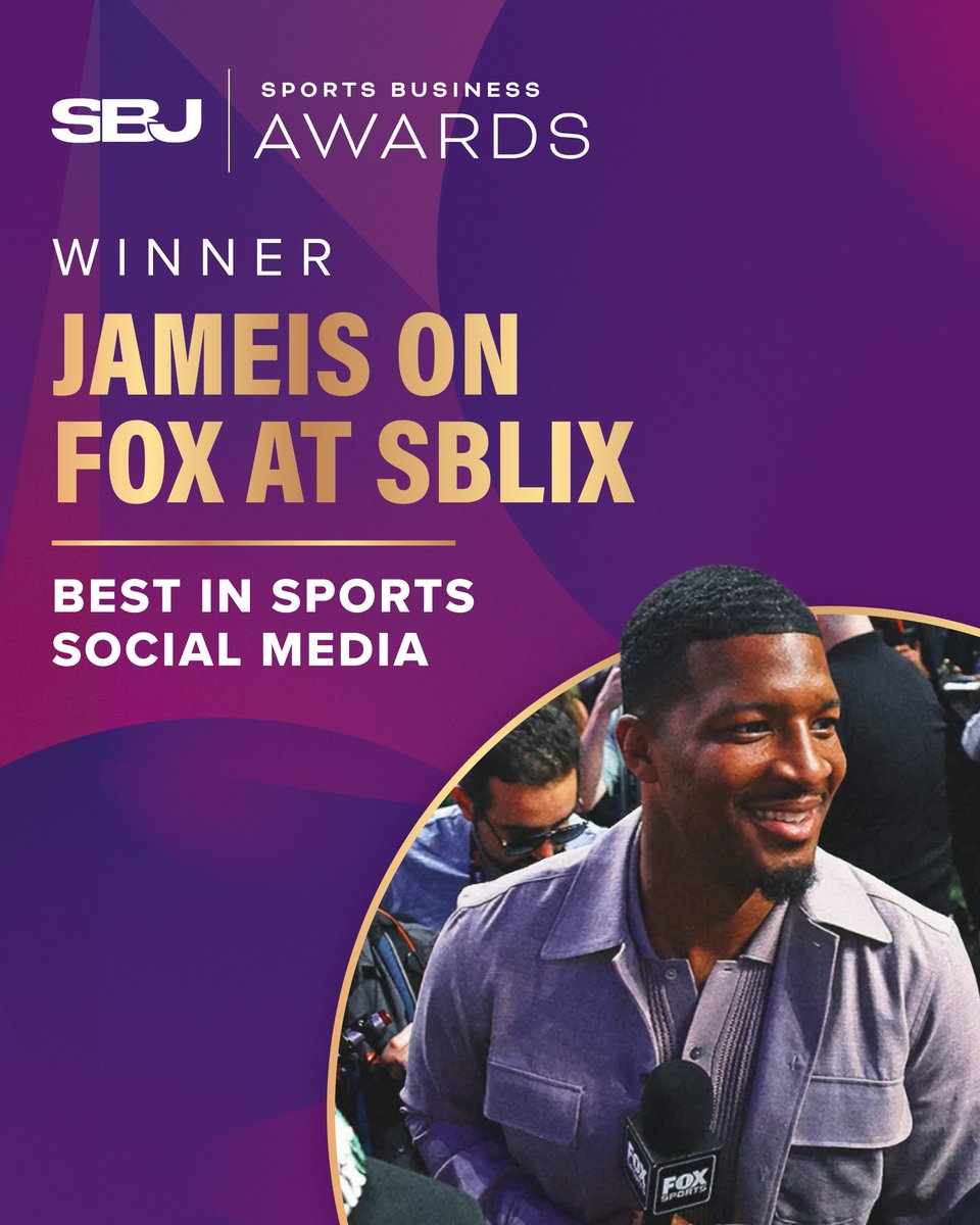 Sports Business Journal (@sbj) on Twitter photo <a href="/caa_sports/">CAA Sports</a> <a href="/ModeloUSA/">Modelo USA</a> <a href="/FSinHarlem/">FigureSkatingHarlem</a> Best in Sports Social Media: Jameis on Fox at SBLIX π
Jameis Winston stole the show at Super Bowl weekβMedia Day Qs, Bourbon Street pedicab rides & viral moments galore. A perfect play for Fox to reach a younger, fun-loving audience.
#SBJAwards | <a href="/FOXSports/">FOX Sports</a> <a href="/caa_sports/">CAA Sports</a> <a href="/ModeloUSA/">Modelo USA</a> <a href="/FSinHarlem/">FigureSkatingHarlem</a> Best in Sports Social Media: Jameis on Fox at SBLIX π
Jameis Winston stole the show at Super Bowl weekβMedia Day Qs, Bourbon Street pedicab rides & viral moments galore. A perfect play for Fox to reach a younger, fun-loving audience.
#SBJAwards | <a href="/FOXSports/">FOX Sports</a>